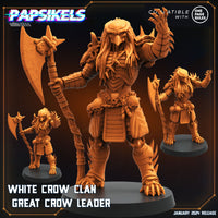 Pap-240111 WHITE CROW CLAN GREAT CROW LEADER