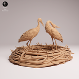 Anml-260704 White Stork Courting（シュバシコウ）