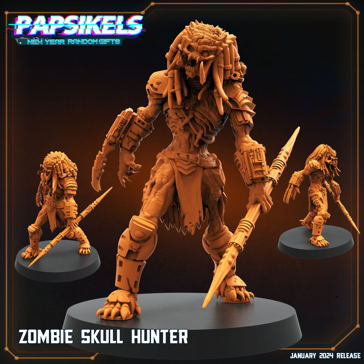 Pap-240109 ZOMBIE SKULL HUNTER – サベージランドミニチュア