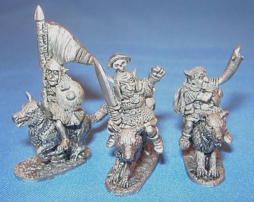 GOBL11A Goblin Cavalry Command on Wolves(3)