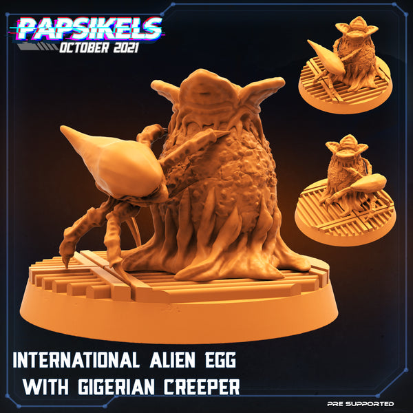 pap-2110s08 INTERNATIONAL ALIEN EGG WITH GIGERIAN CREEPER