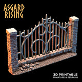 ar-2202t05 Wrought iron fence with Gate 7スタイル