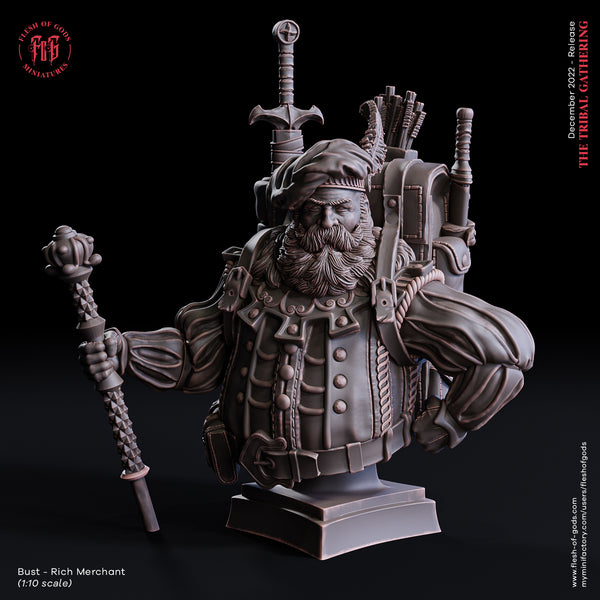 Fog-221201 Bust - Human Rich Merchant