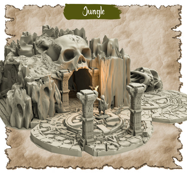 saw3-hp20209 skull temple in the middle of the jungle