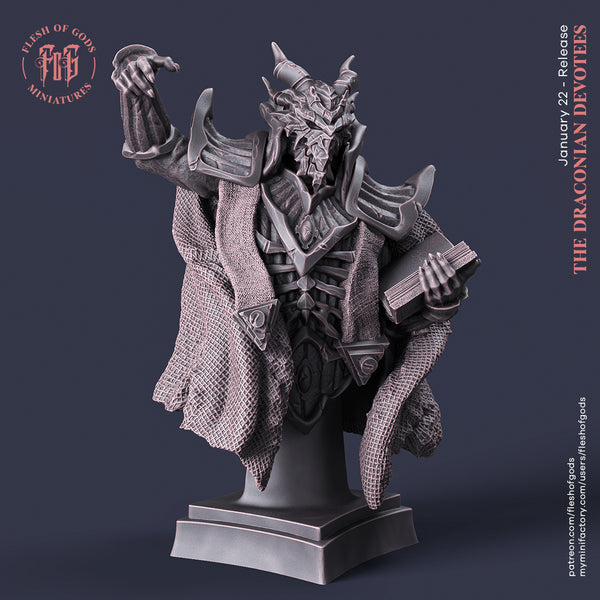 Fog-220102 Bust - Draconian Necromancer