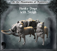 Mdp-amm12 husky dogs with sleigh