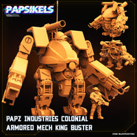 Pap-sp01 PAPZ INDUSTRIES COLONIAL ARMORED MECH KING BUSTER